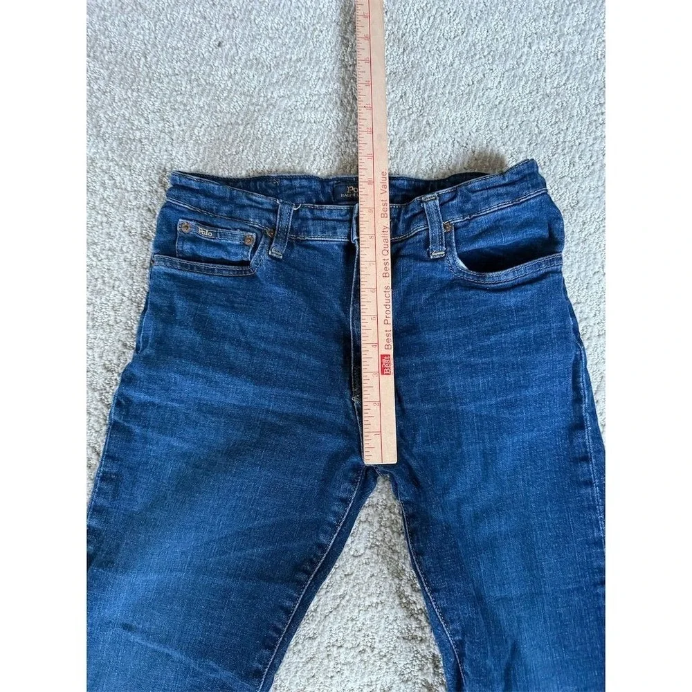 Ralph Lauren Boys Jeans Dark Indigo Sz 18 authentic Hampton straight fit stretch